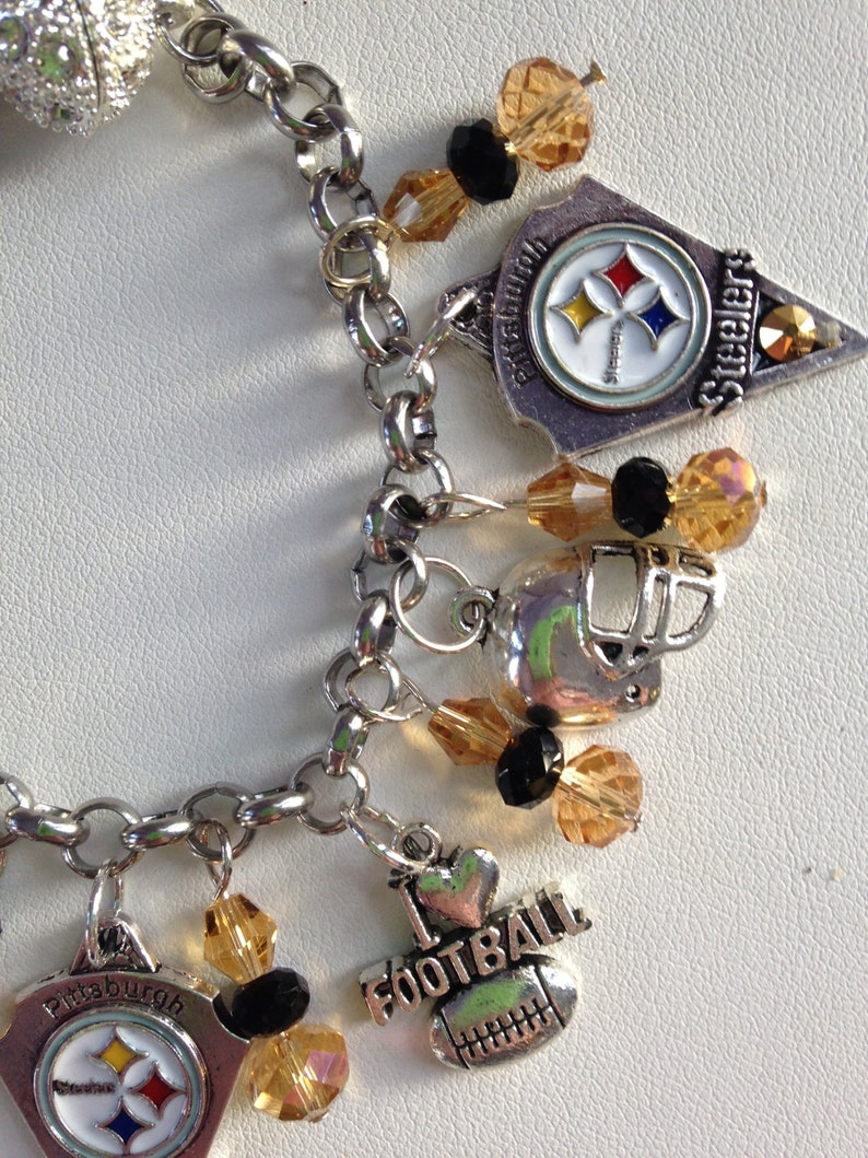 Pittsburgh Steelers Charm Bracelet Etsy