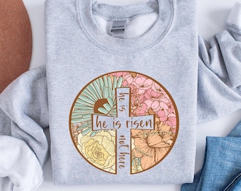 Easter Shirt, Toile Coquette Bow Christian T-Shirt For Women, Jesus Easter Bible Verse Church Tee Religious Gift