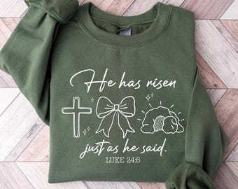 He Has Risen Shirt, Just As He Said Shirt, Easter Shirt, Christian Shirt, Jesus Easter Shirt, Jesus Christ Easter, Bible Shirt, Faith Shirt