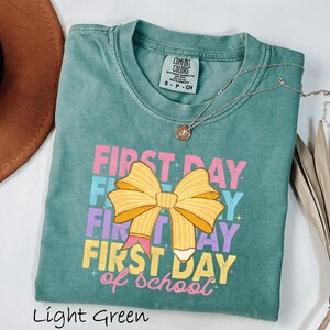 Comfort Colors® Happy First Day Of School Shirt, Teacher Gift, Gift for Teachers, Elementary Teacher Shirt, First Day Of School Tee