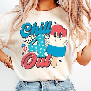 Chill The Fourth Out Shirt, 4th Of July Shirt, Independence Day Shirt, 4th July Ice Cream Shirt,Fourth of July Shirt,Cute 4th of July Shirt