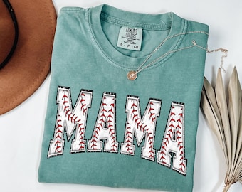 Comfort Colors® Baseball Mama Shirt, Mothers day Gift For Baseball Mom, Gift For Baseball Lover Mom Shirt, Mothers Day Shirt,Baseball Season