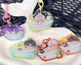 Love and Deepspace Acrylic Keychain: Glitter Bath Theme