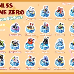 Zenless Zone Zero Bangboo Stickers: Waterproof Vinyl Decals (21 pc)