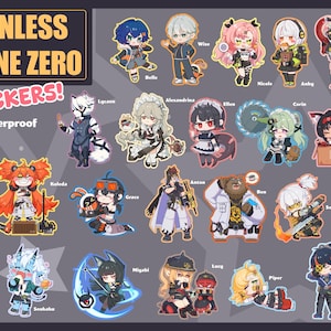 Zenless Zone Zero Character Stickers: ZZZ Sticker, Vinyl Sticker for Notebooks,Ipad &Journals