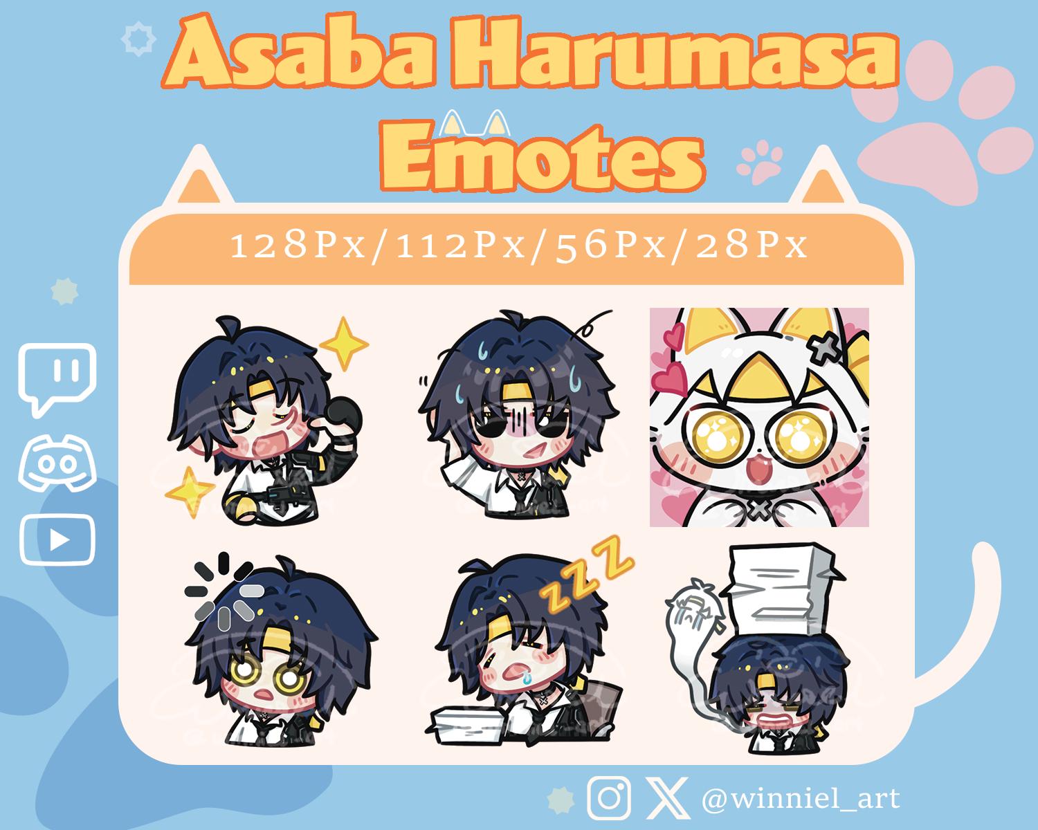 Asaba Harumasa Emotes: Zenless Zone Zero Streamer Pack (digital