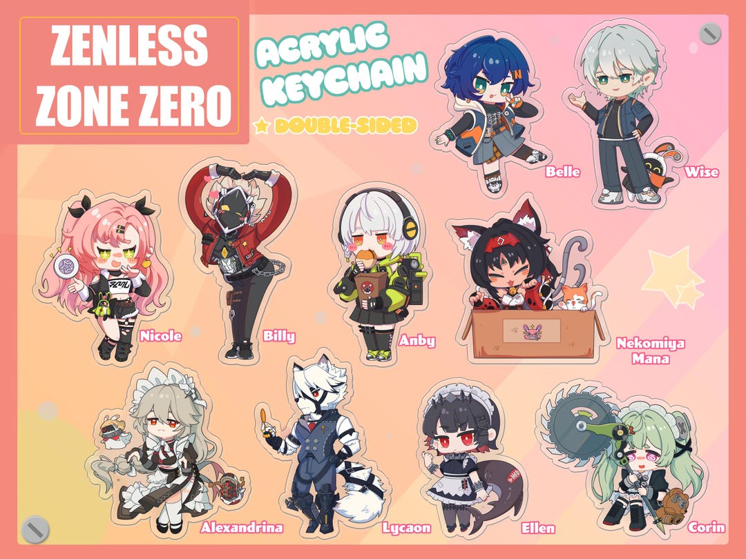 Zenless Zone Zero Acrylic Keychain: ZZZ Character Keychain - Etsy