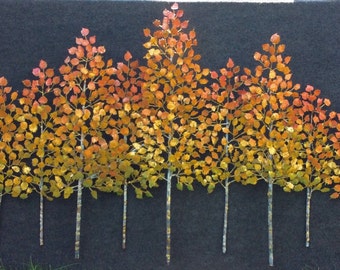 Mid Autumn Aspens with small leaves