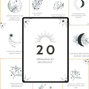 Tarjetas de Afirmaciones de Abundancia: 20 Afirmaciones Positivas Imprimibles para Riqueza, Prosperidad y Libertad Financiera Descargar