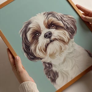 Digital File download Shih Tzu Art Print, Dog Wall Art, Unique Gift for Shih Tzu Lovers, Wall Art, Great Gift, Dog Lovers