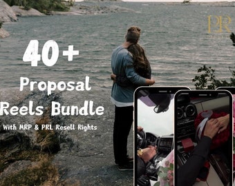 40+ Proposal Reel Bundle | Rings & Flower Bouquets |Faceless Watermark-Free Vertical Videos | MRR and PLR Rights |Editable Canva  love Reels