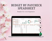 Budget by Paycheck Spreadsheet Google Sheets Template Financial Planner Track Income, Bills, and Savings