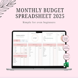 Monthly Budget Spreadsheet 2025 Google Sheets Template Financial