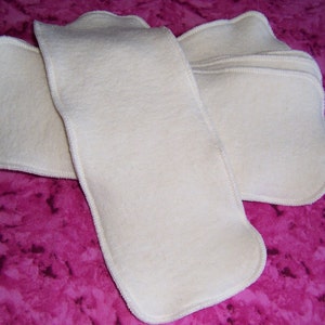 13x5 3-ply Hemp Organic Cotton Fleece Cloth Diaper Liners Doublers Super Soakers Inserts Infant Toddler