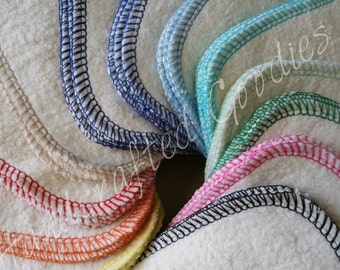 8x8 Hemp Washcloth Organic Cotton Fleece Cloths Baby Face Family Wipes Bath Super Soft! Eco Friendly ***Flat shipping rate***