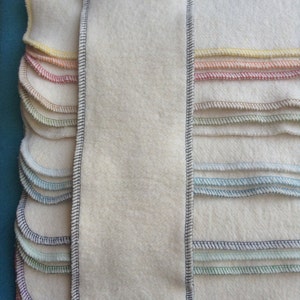 12 x 4 Hemp Organic Cotton Cloth Diaper Liners Fleece Doublers Soakers Inserts 2-ply **Flat Shipping Rate for Any Set Size**