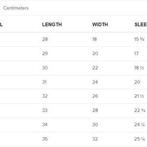 May include: Size chart showing measurements in inches for a shirt, including length, width, and sleeve length. Sizes range from S to 5XL.