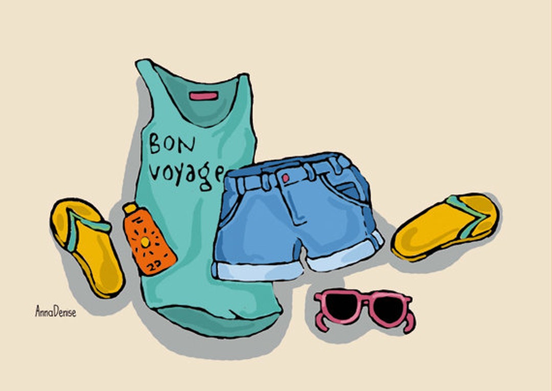 Postcard Bon Voyage safe Journey Etsy