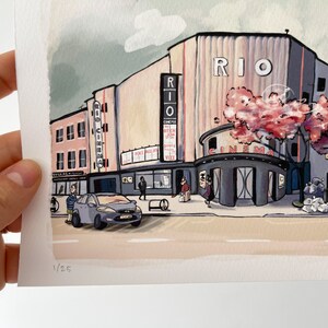 Rio Cinema A5 Fine Art Print London image 2