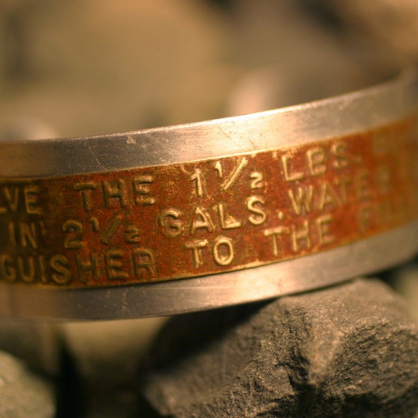 Bi-Carbon - Riveted Vintage Metal Cuff