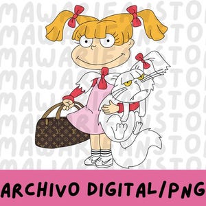 Archivo Digital/PNG Angelica pickles Cartera y Gato/90s