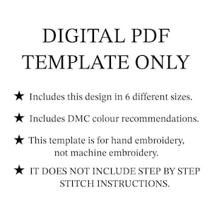 Dragon Hand Embroidery Template (NO STITCH GUIDE), Fall Dragon Embroidery Pattern, Fantasy Embroidery Design, Mythical Creatures Embroidery image 3