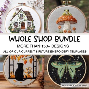 WHOLE SHOP BUNDLE!! 150+ Embroidery Templates (No Stitch Guides) - All Current And Future Designs, Hand Embroidery Bundle - Templates Only!