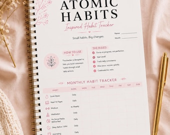 Atomic Habits Inspired Tracker | Productivity & Self Improvement Journal.