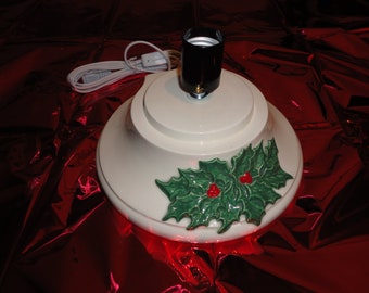 Ceramic Christmas Tree Base, multicolor.