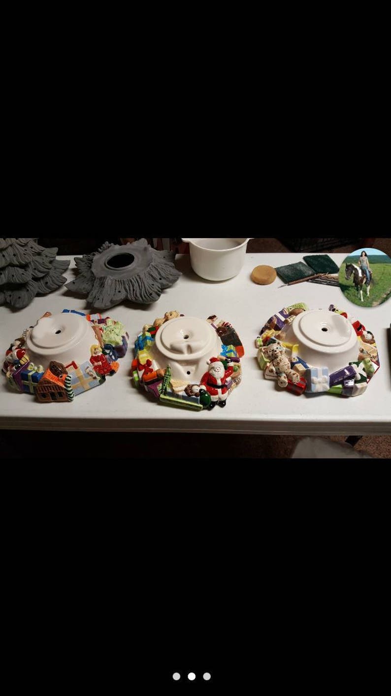 White Ceramic Christmas Tree with Toy Base Etsy