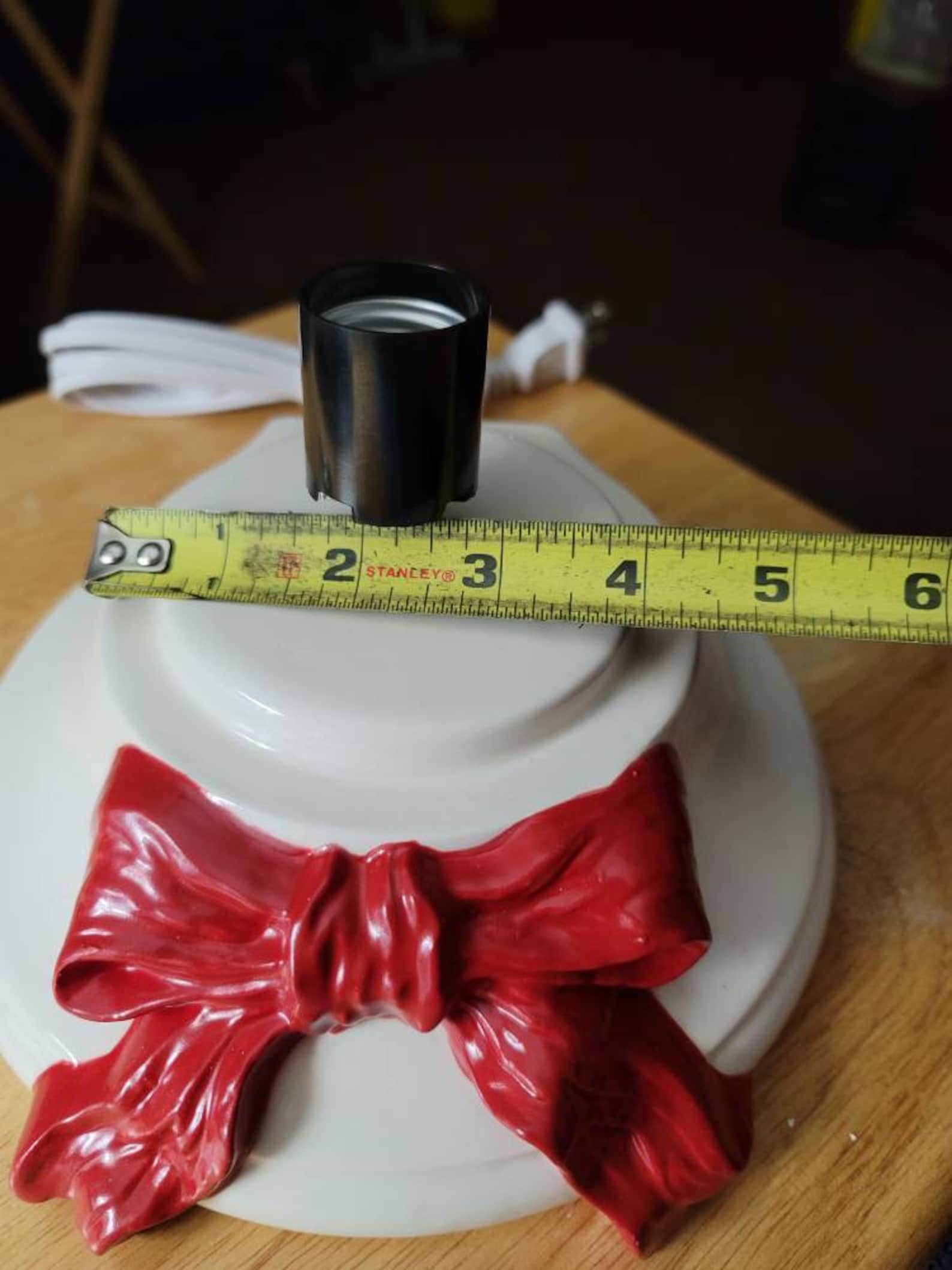 Ceramic Christmas Tree Base With Bow - Etsy