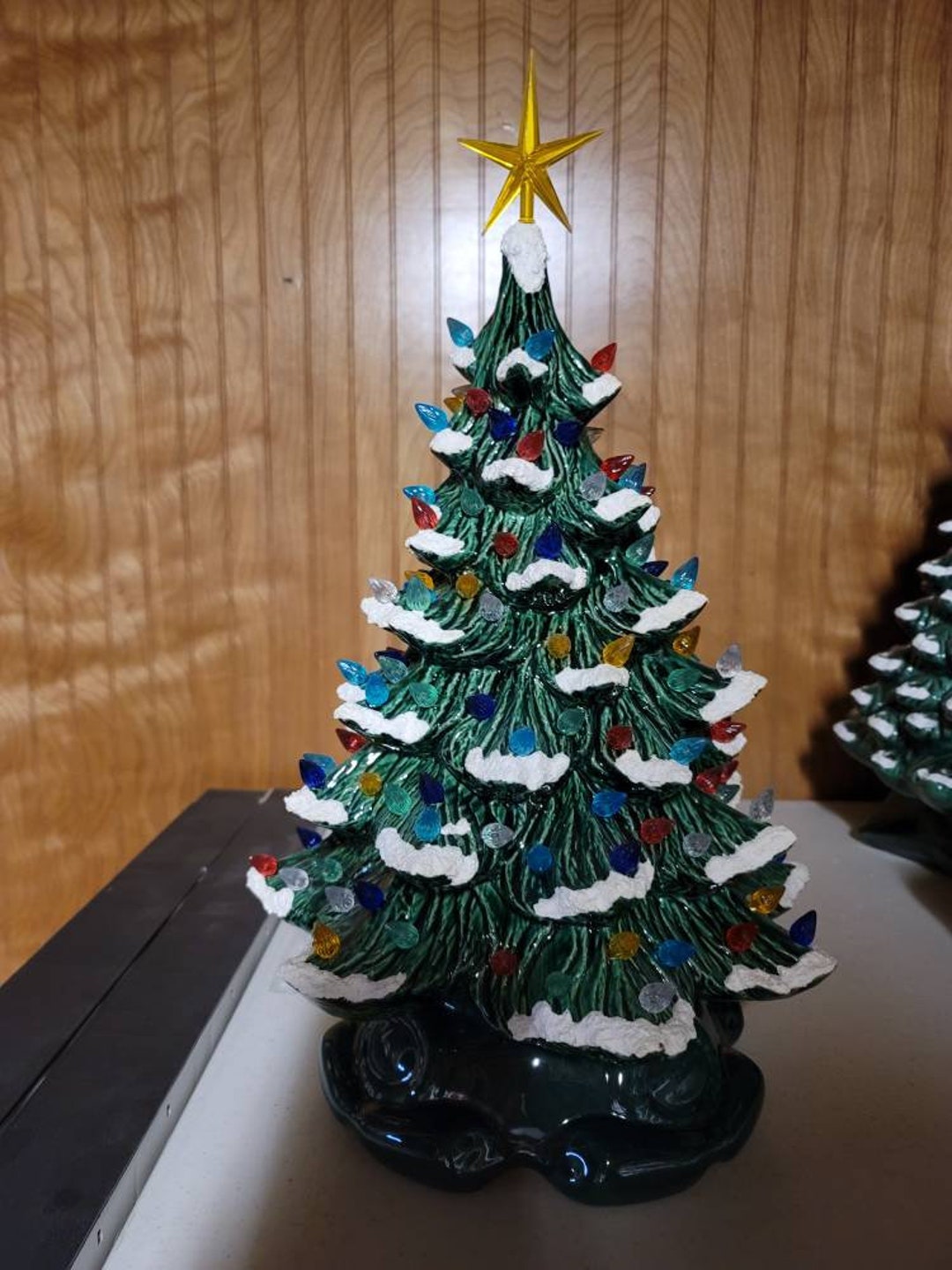 Ceramic Christmas Tree Approximately 19 Inches Tall, Complete With ...