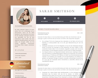 Bewerbungsvorlage, Lebenslauf Vorlage Word und Pages, Moderner Lebenslauf, Anschreiben, Anlagen, Deckblatt, Motivationsschreiben CV