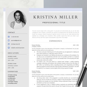 Modelo de currículo para Microsoft Word | Modelo de CV + Carta de apresentação + Referências para MS Word | Currículo com foto | Modelo de currículo Word e páginas