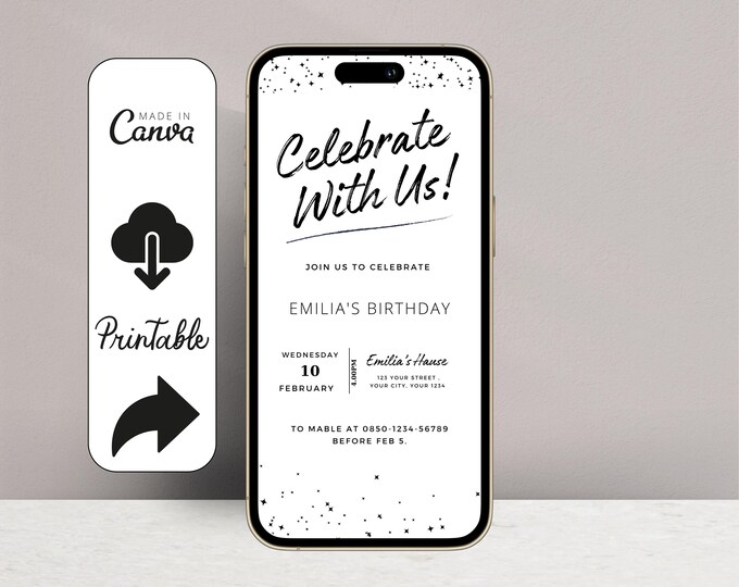 Party Blank Invitation, Instant Download, Fill-in Invitation, Youre ...