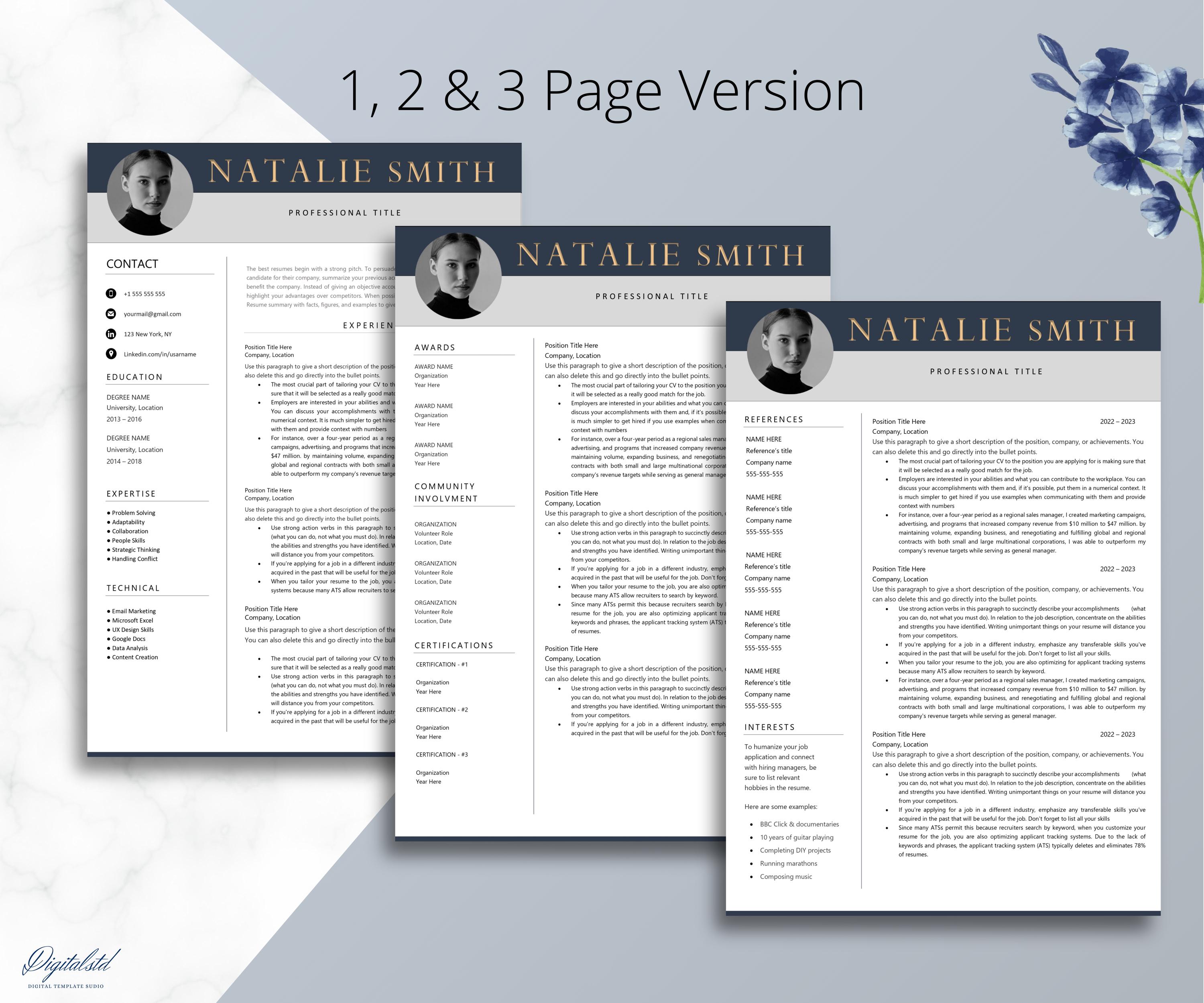 Best Professional Resume Template for Microsoft Word & Apple Pages 2024 ...