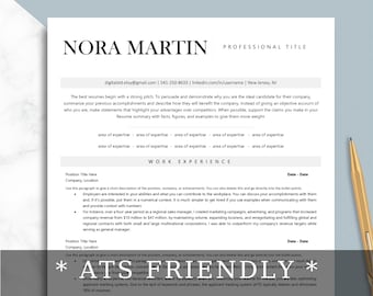 CV-mall ATS, MS Word, Mac-sidor | Redigerbar professionell ATS CV-mall, Lebenslauf CV ATS, Ladda ner mall 2025