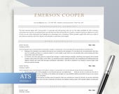 ATS Resume Template for Word, Mac Pages | ATS Friendly Resume | Simple Modern Resume CV, Minimalist Resume, Ats Standard Resume Template
