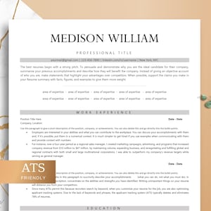 Minimalist ATS Friendly Resume Template for Mac Pages & Word, Clean Modern ATS Resume for HR Manager, Ats Friendly Recruiter, Simple Resume