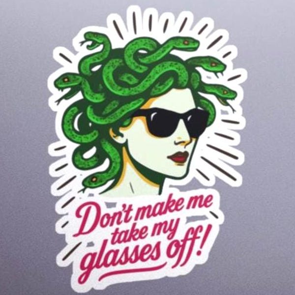 Medusa Vinyl Decal: Feminist Laptop Sticker, Protest Patriarchy Gift