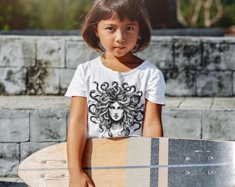 Toddler Medusa Tee: Whimsical Mythology Shirt for Kids