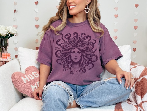 Comfort Colors Medusa Tee, Feminist Shirt, Snake Head Top, Female Protest Empowerment Gift, Sister Best Friend Birthday Present for Her