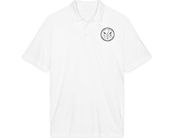 Lake Geneva Crossed Oars Polo | Embroidered Performance Polo | Unsalted & Shark Free Golf Shirt | Lightweight Moisture Wicking Polo