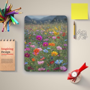 Wildflower iPad Case: Vegan Leather, Magnetic Cover