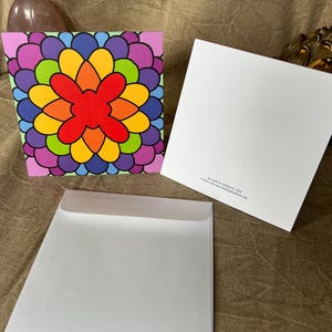 Tarjetas de papelería en blanco, impresiones de arte digital, hechas por niños, arte abstracto y original, cumpleaños, saludos, invitaciones a fiestas, notas, tarjetas de mensajes