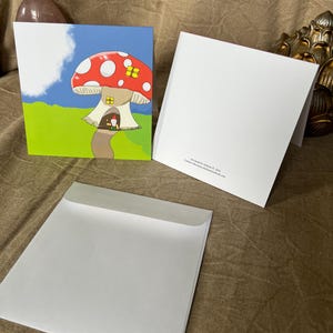 Biglietti da visita vuoti, stampe artistiche digitali, realizzati da bambini, opere d'arte originali, biglietti di auguri per compleanni, biglietti di auguri, inviti per feste, biglietti con messaggi, arte dei funghi