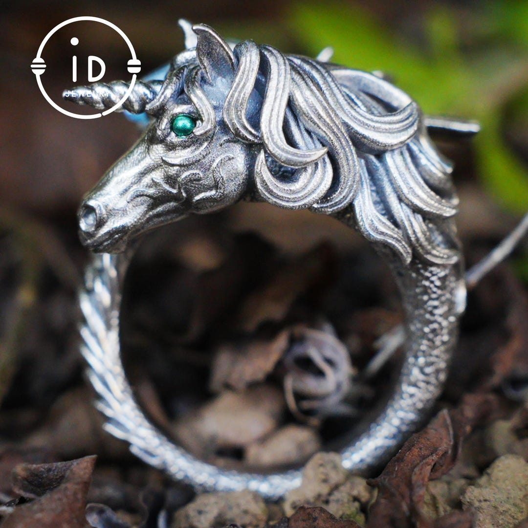 Migical Rings Hand-carved Mystical Creature Ring | Magical Guardian of Inner Light ...
