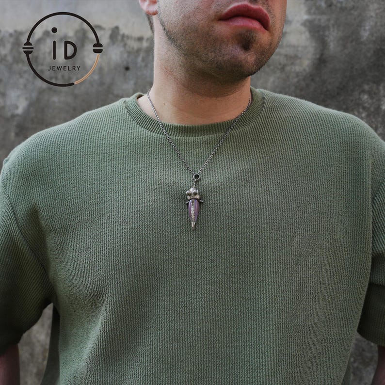 PUG Cane Cane in Tiara Grande Collana Pendente Ovale In Argento