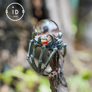 Skull Spider Ring | Antiqued 925 Silver · Skull Relief Design | Adjustable Dark‑Magic Style Jewelry | Handmade Silver Gothic Gift