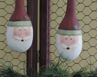 Santa Gourd Ornaments